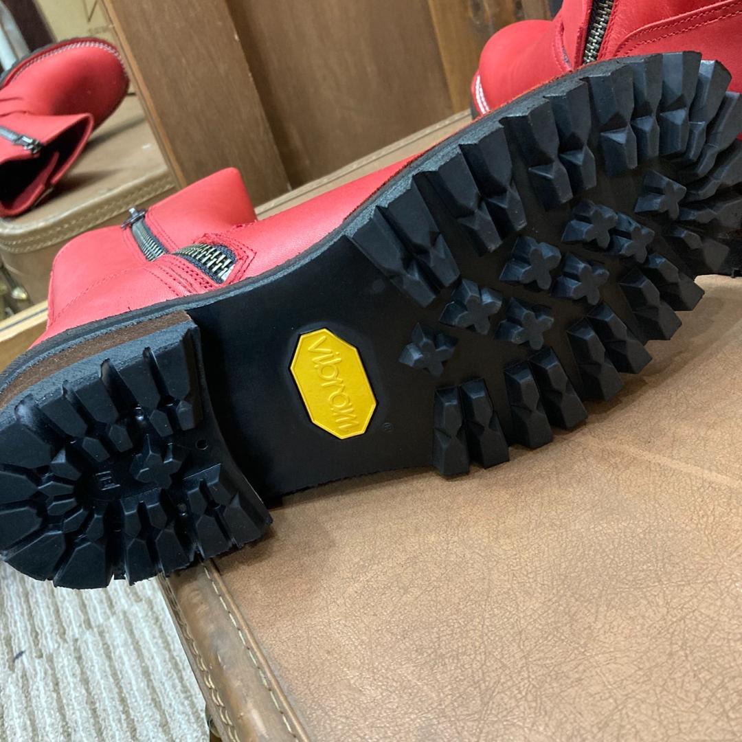 ▽7E SLOWWEARLION エンジニアブーツ レッド OB-8595SR