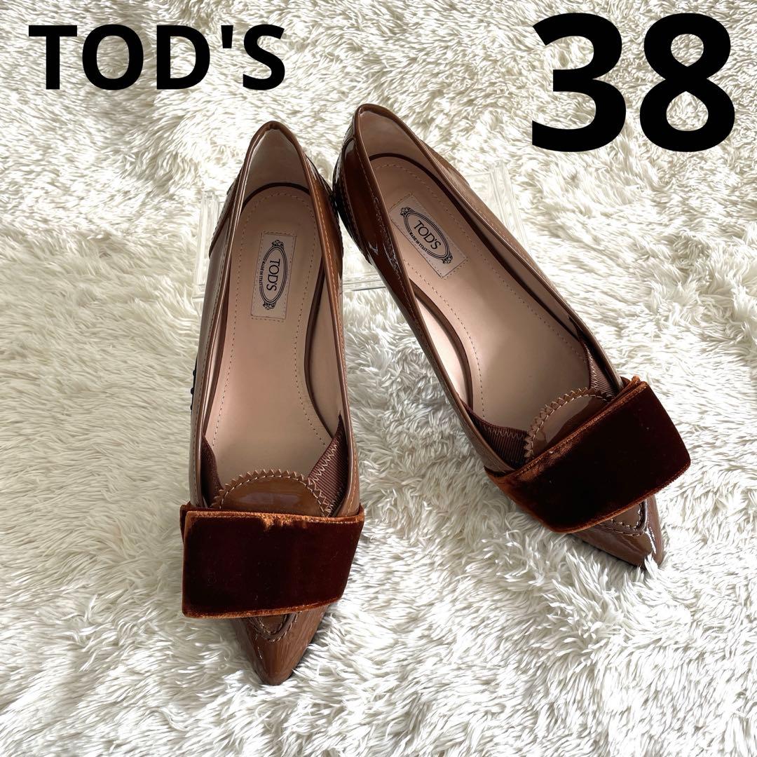 美品✨TOD'S パテントレザー　ポインテッドトゥ　フラット　パンプス　茶 楽天市場】TODS トッズ パンプス XXW59B0BH40NYH レディース レザー