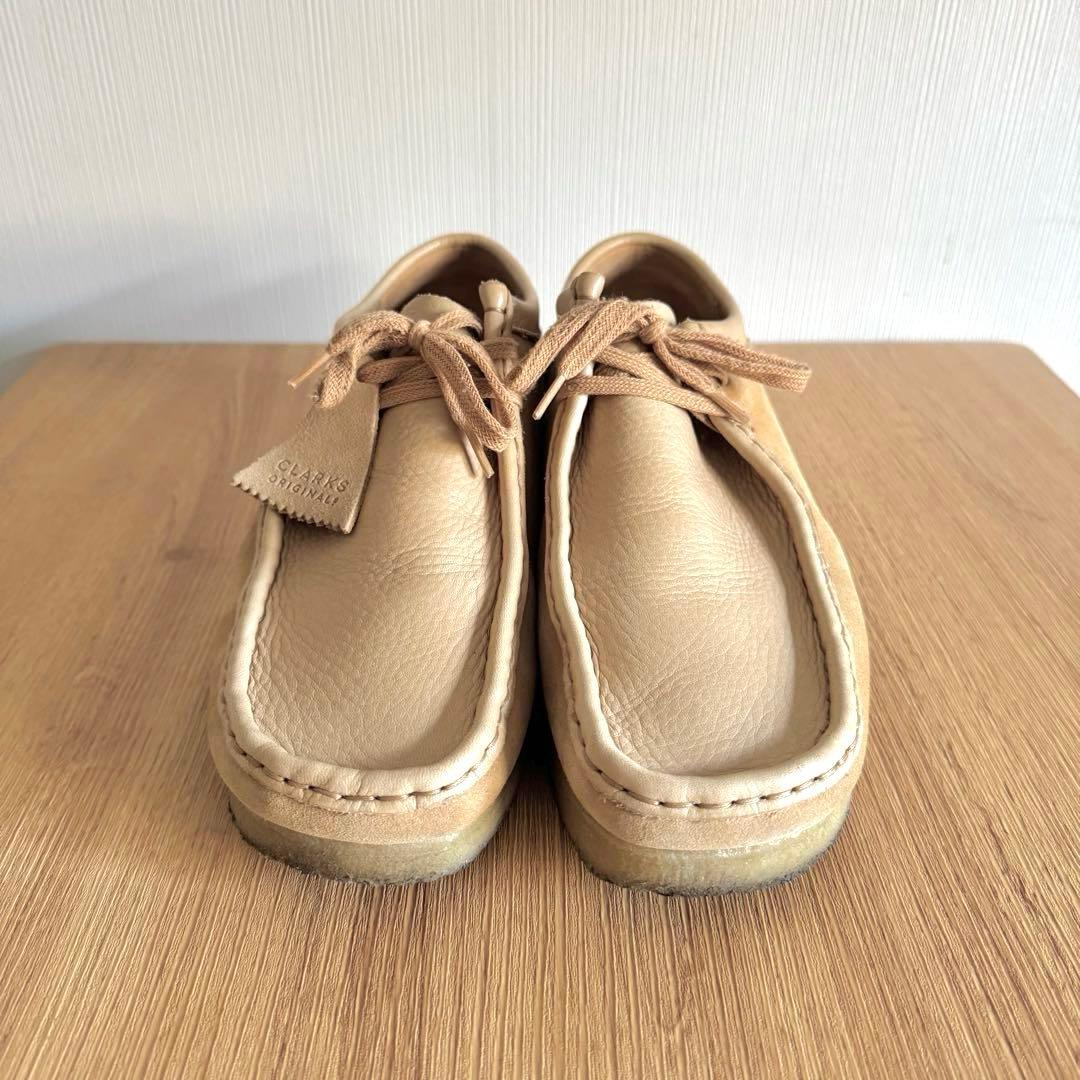 クラークス ワラビー ベージュ UK8.5 26.5cm レザーシューズ 本革