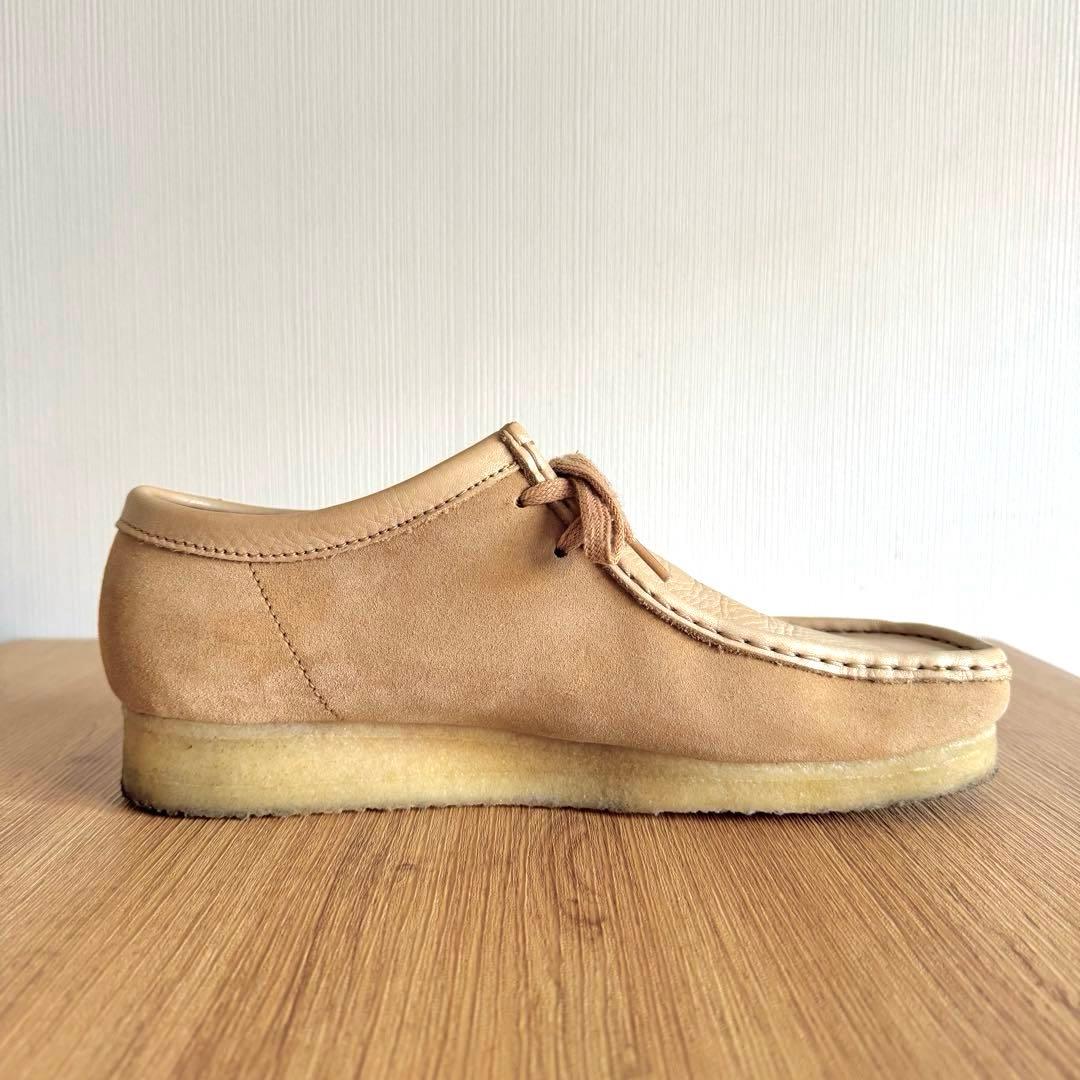 クラークス ワラビー ベージュ UK8.5 26.5cm レザーシューズ 本革
