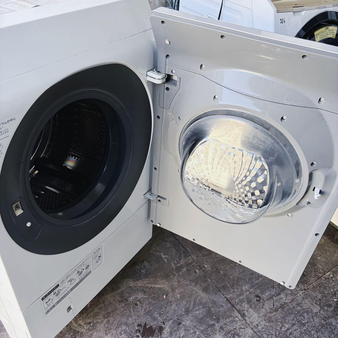 68運搬取付無料！シルバー・純正SHARP大容量ドラム式洗濯乾燥機！完動