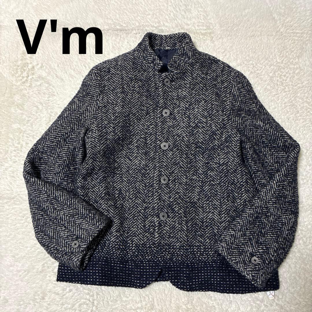 V'm ヴーム　パラスパレス　ツイード　ヘリンボーン　ジャケット　スタンドカラー ブルゾン ジャケット メンズ おすすめ ブランド 私服 スタンドカラー