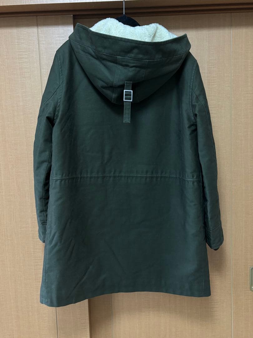 ユニセックス】A.P.C. フーデッドコート S カーキ ボアライナー付き防寒