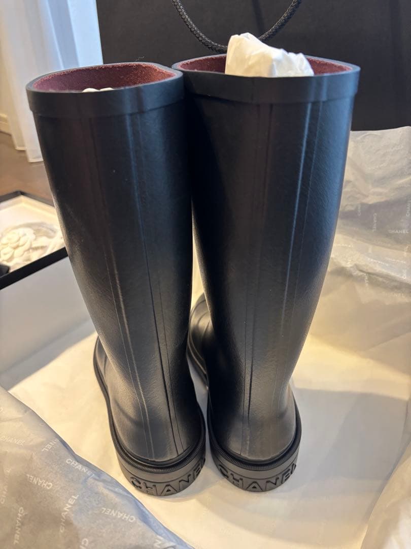 新品未使用】CHANEL シャネル レインブーツ 38 ジェニー着用 - メルカリ