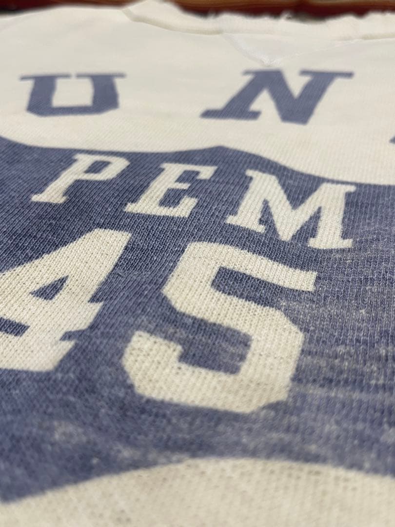 50s USA製 Russell スウェット \"UNI\" 前V 染み込み ボロ