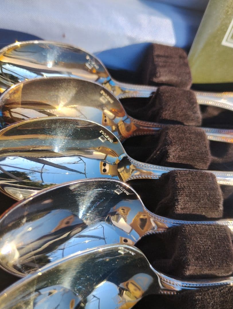 極美品☆仏蘭西高級銀器クリストフルシルバー銀P コーヒースプーン6本