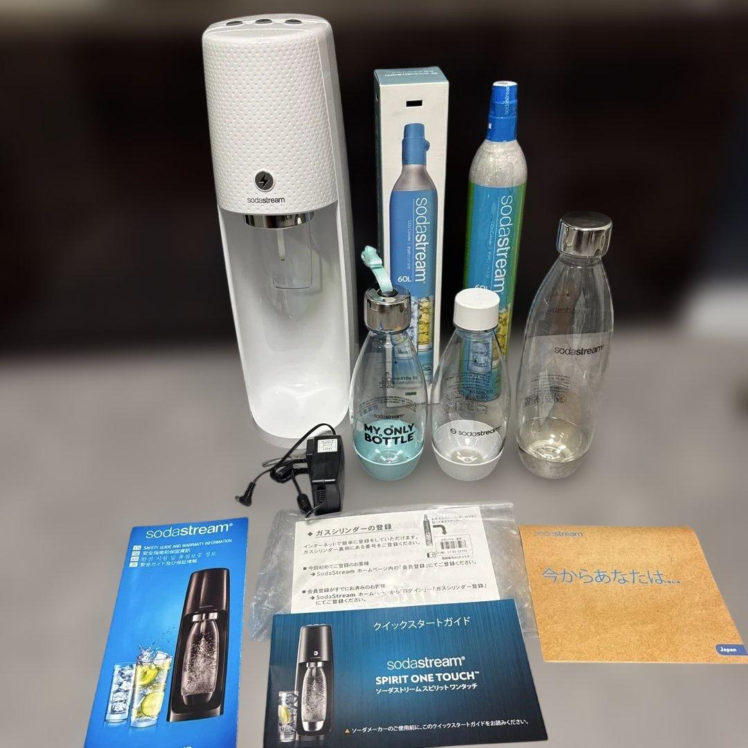 ポ*ポ様 新品ソーダストリームSPIRITONETOUCHシリンダー60L×2 sodastream（ソーダストリーム） 【新規用】ソーダストリーム クイック