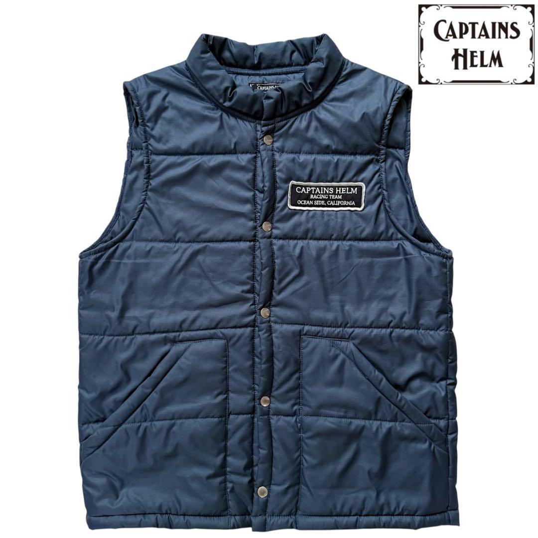 キャプテンズヘルム】レーシングチームベスト 中綿 ネイビー - メルカリ