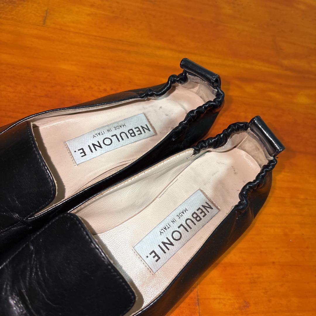 ネブローニ フラットシューズ ローファー 23.5cm 37 黒 ブラック