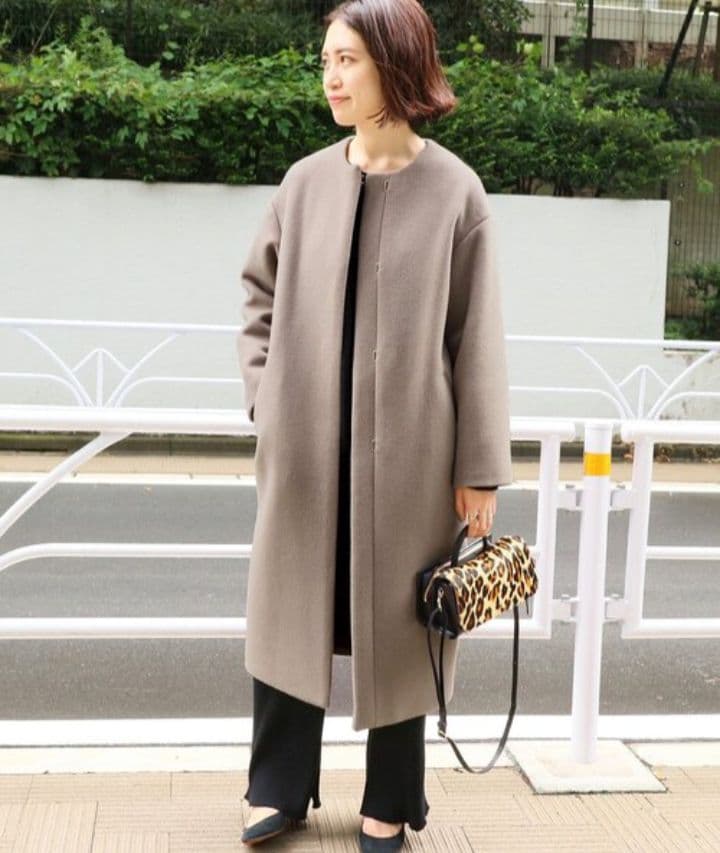 イエナ IENA 高品質 ラムウール ノーカラーロングコート 38 - メルカリ