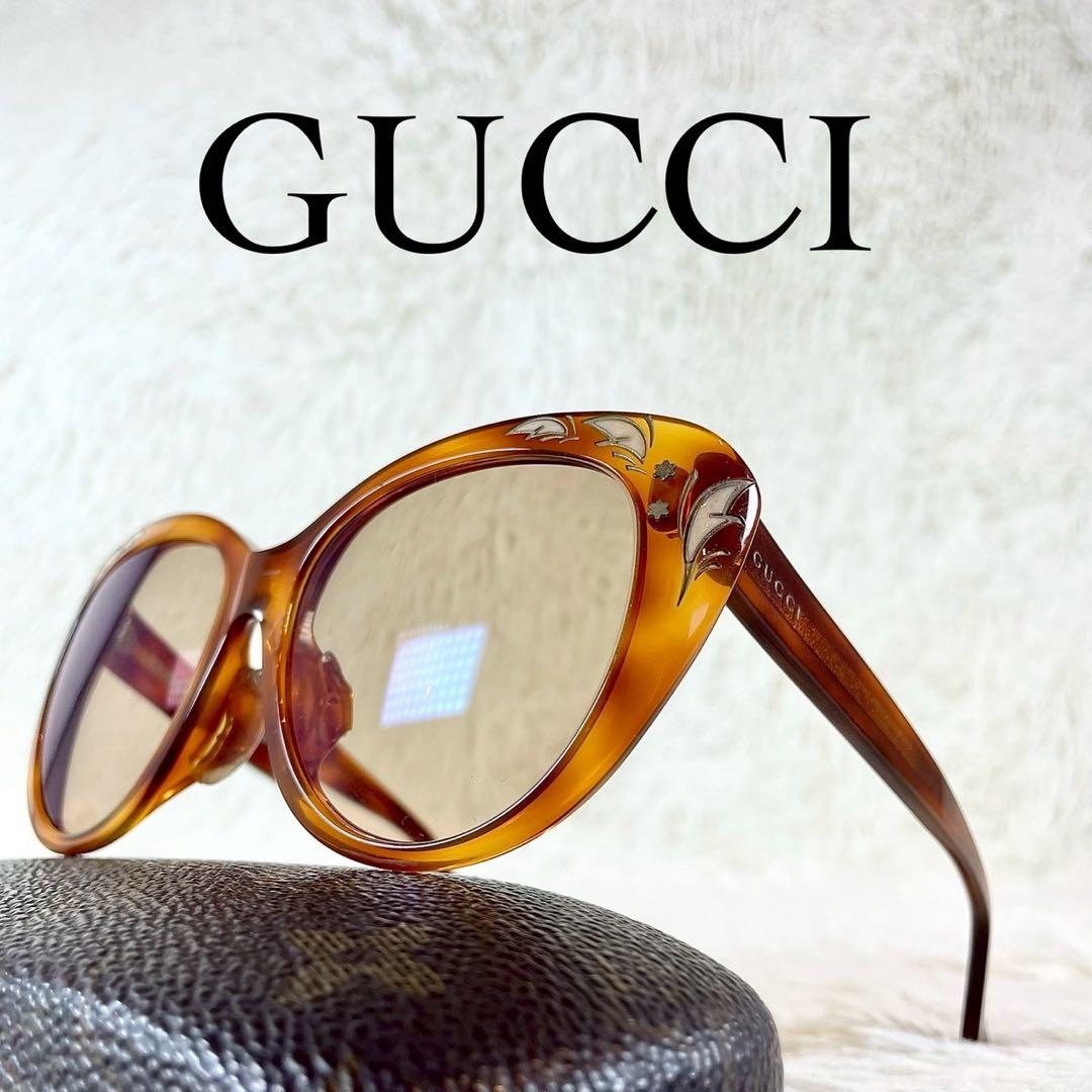 美品 GUCCI グッチ サングラス GG3828 ブラウンレンズ・フレーム