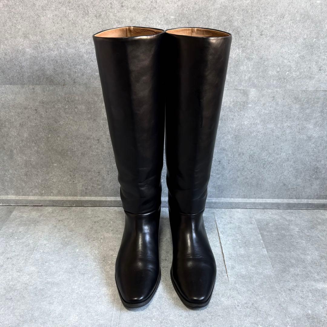 超美品】ルタロン ワイドシャフト ロングブーツ 24cm ブラック