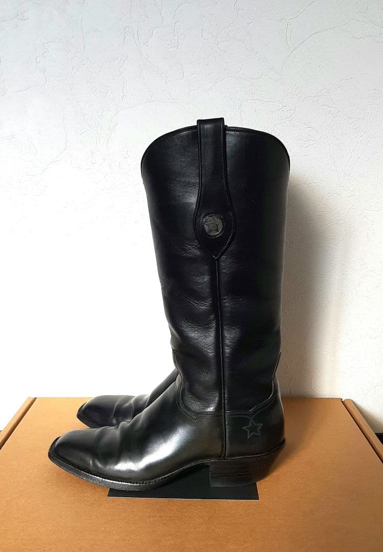 新春セール❗【アメリカ製】J.B.HILL ウエスタンブーツ 黒 おまけ付き