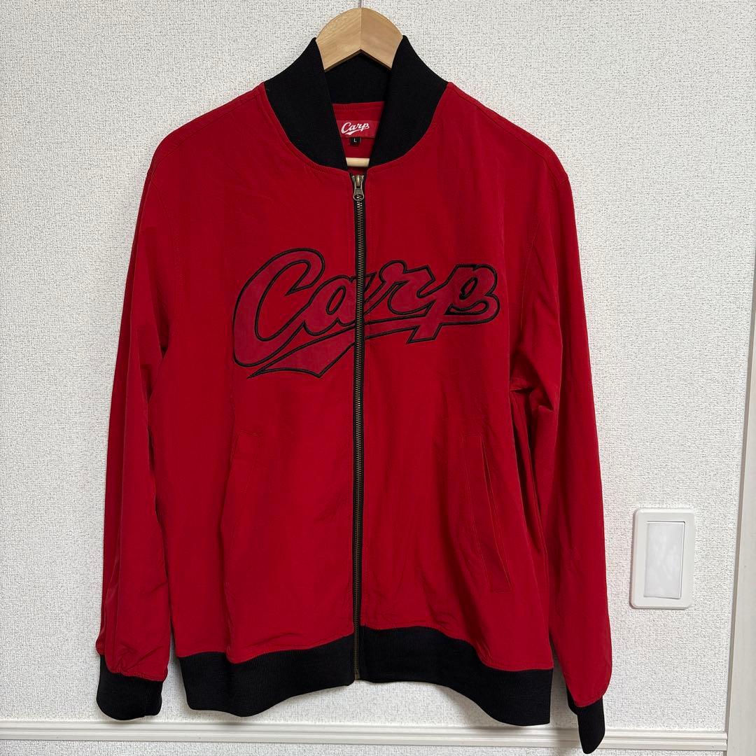 広島東洋カープ ジャケット ma-1 サイズL ロゴ - メルカリ