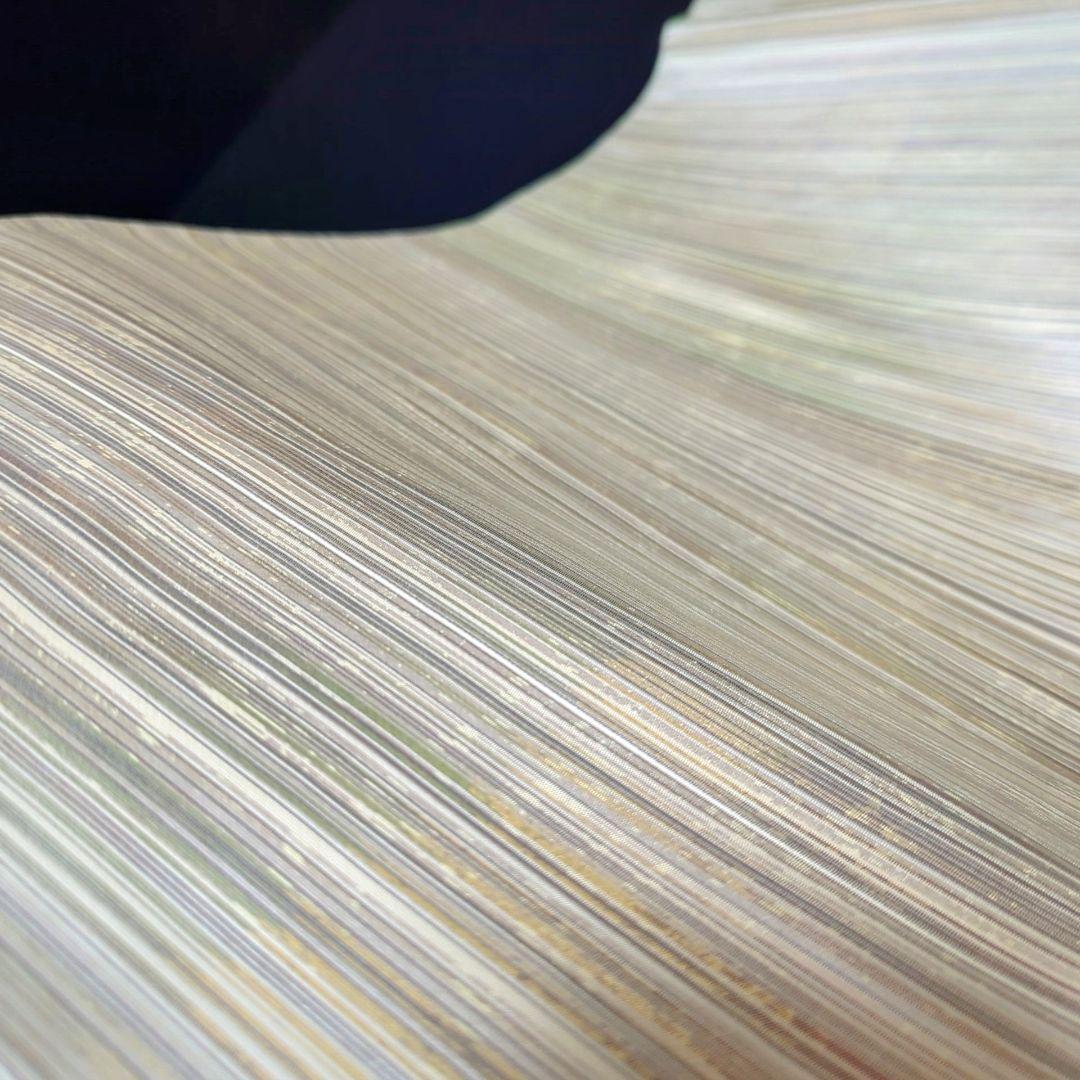 H-691 袋帯 正絹 六通 シンプル 縞模様