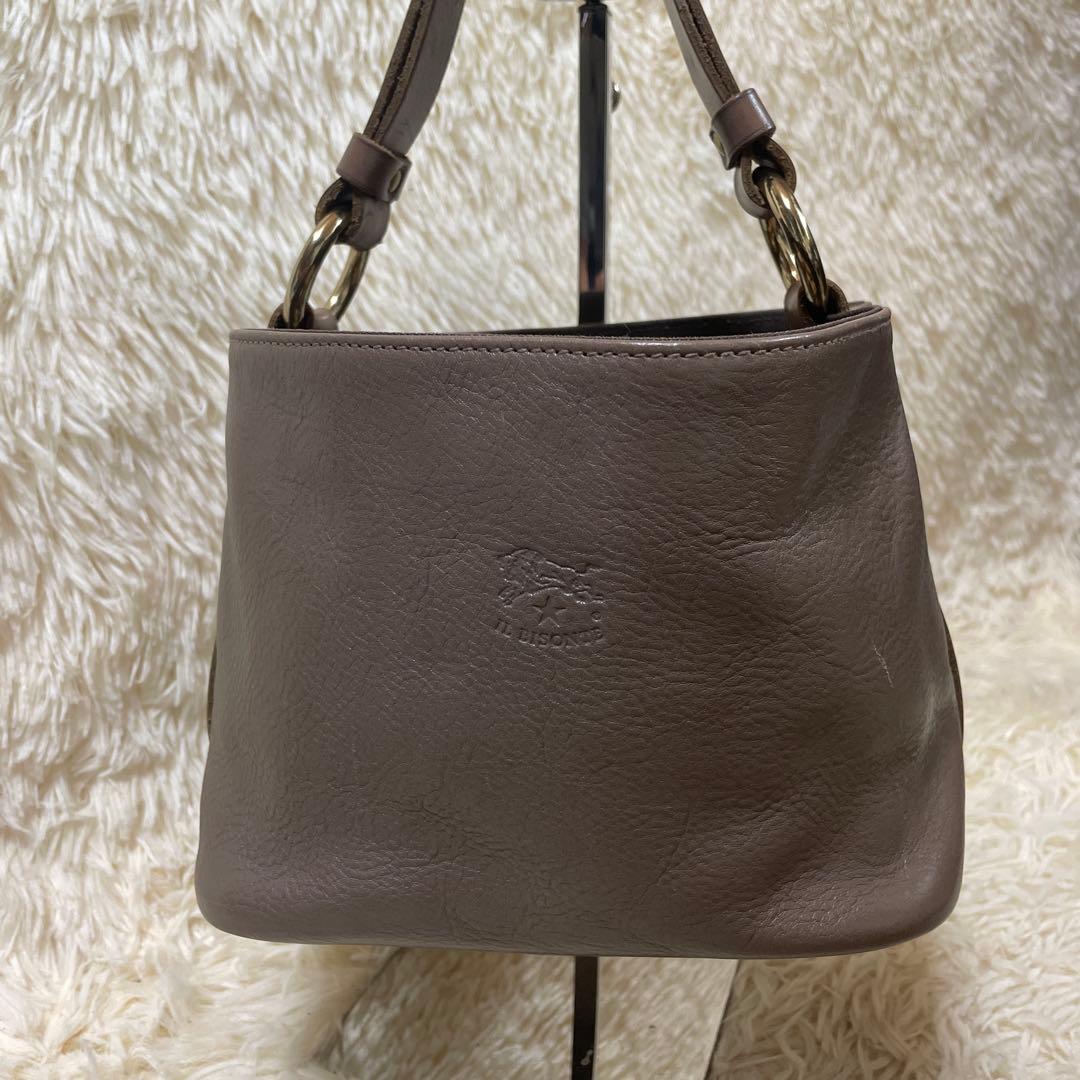 イルビゾンテ ハンドバッグ レザー 本革 ロゴ型押し ワンハンドル