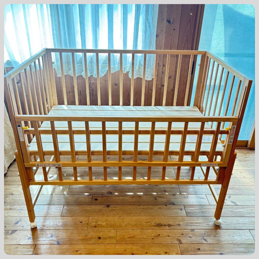 《綺麗❣️早い者勝ち❣️》大和屋　ベビーベッド　 キホンベビーベッド⭐︎Kiki