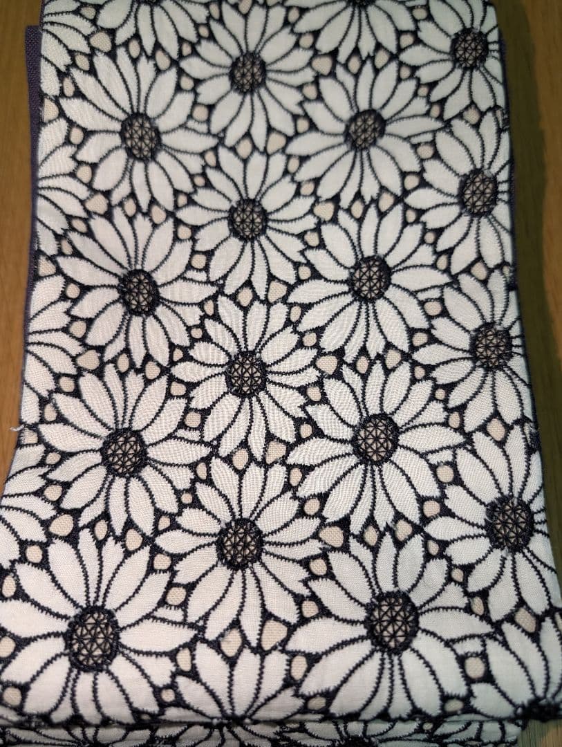 美品】キモノモダン マーガレット柄レース 半幅帯 リバーシブル - メルカリ