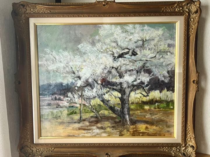 犀川愛子「春日」白日展内閣総理大臣賞受賞者の風景画　油絵 Art Annual online