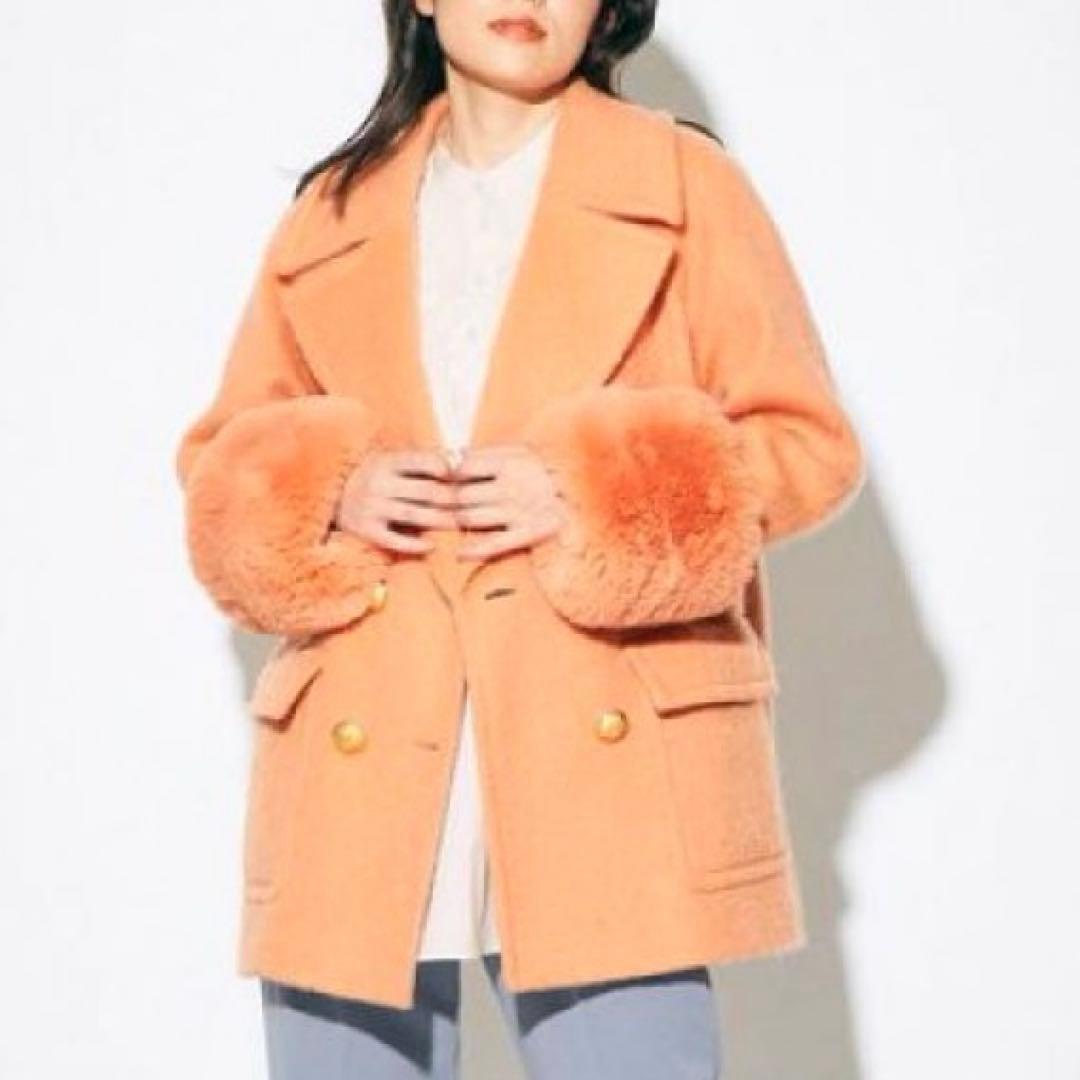 美品】Diagram シャギーピーコート オレンジ 36 - メルカリ