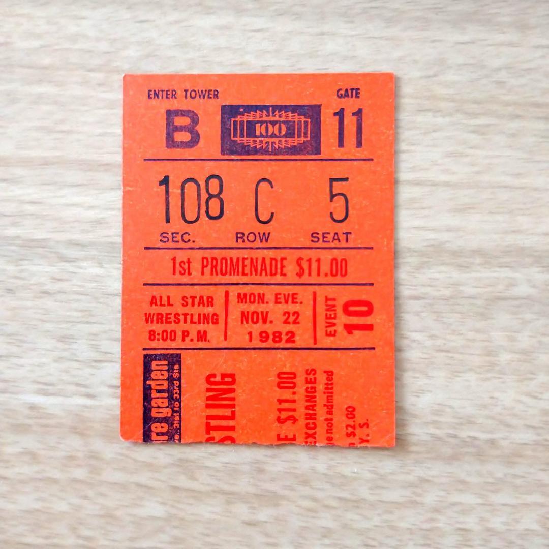 1982年 タイガーマスク米国遠征の半券 1982年 タイガーマスク米国遠征の半券 - メルカリ