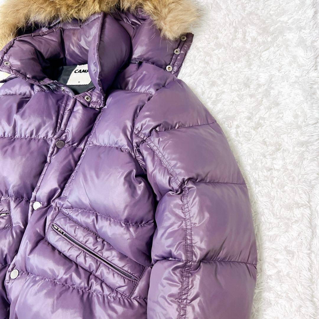 キャンプ7 ファーダウンジャケット y2k 肉厚 短丈 3WAY パープル S