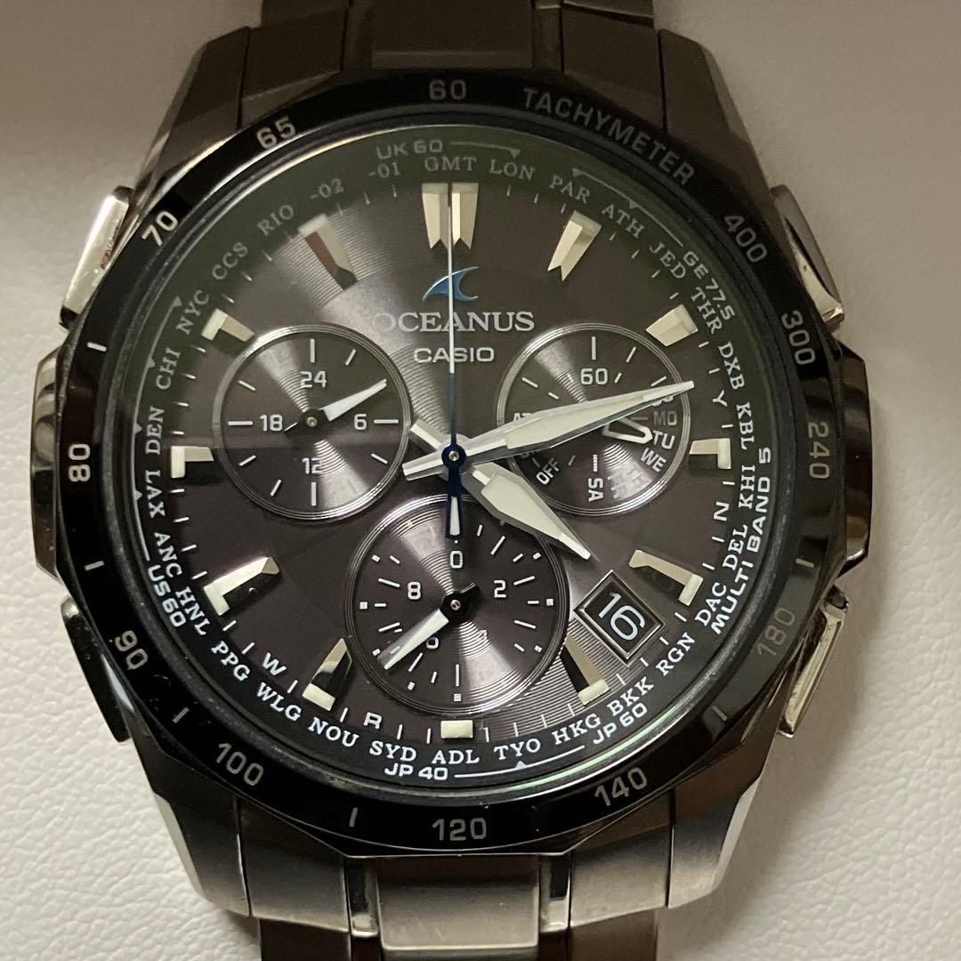 値下げ　カシオ　オシアナス　Manta 　電波ソーラー　美品 カシオ オシアナス マンタ 電波 ソーラー 腕時計 メンズ タフソーラー