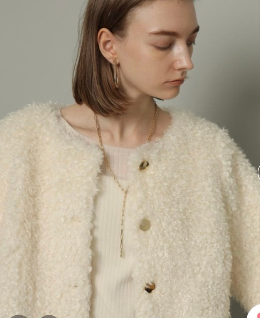 CADUNE カデュネ ボアジャン ボアコート 金ボタン 38 - メルカリ