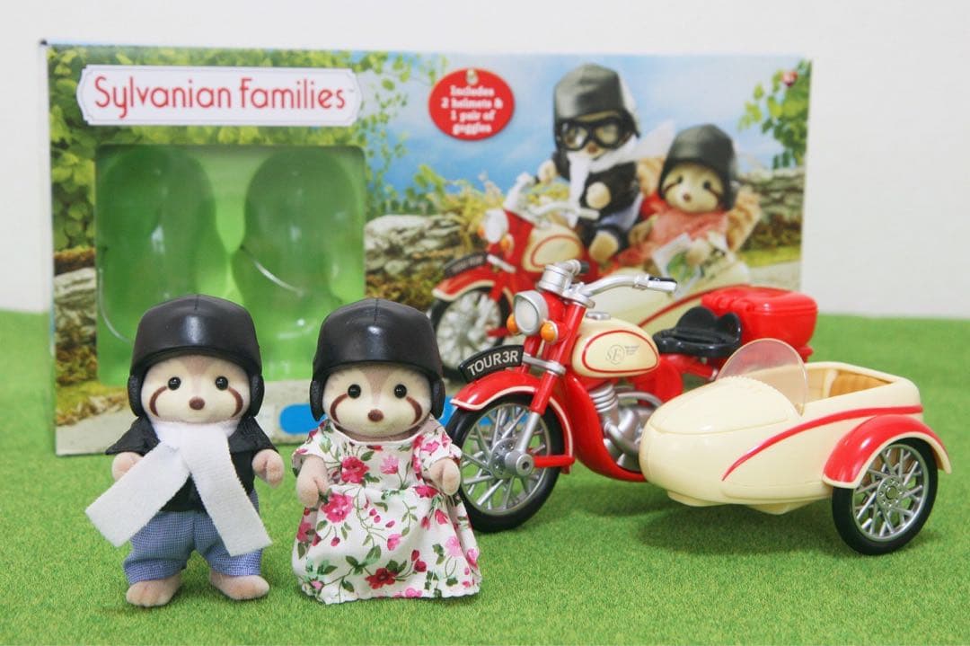 シルバニア サイドカー アライグマ バイク 海外版 シルバニア