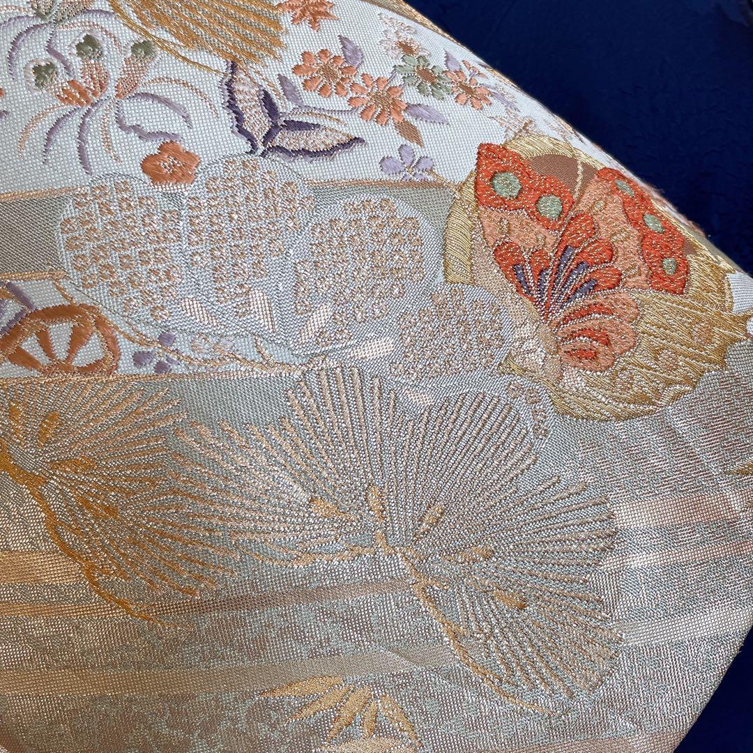 色無地 狢菊 地紋 紺色 躾糸付き 丸に片喰 シンプル 礼装 I1