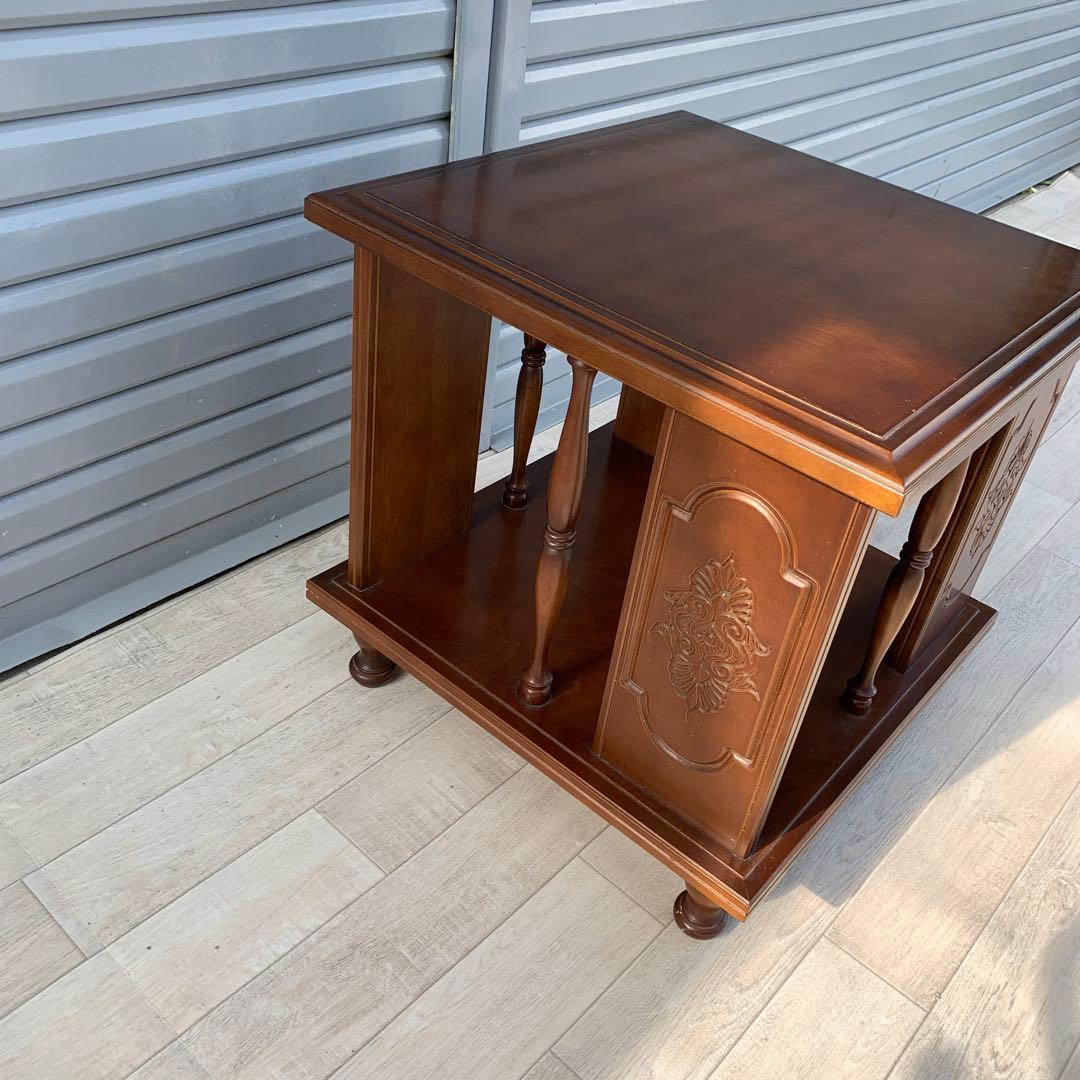 国会議事堂 徳田家具 桜材 サイドテーブル 花台 収納 - メルカリ