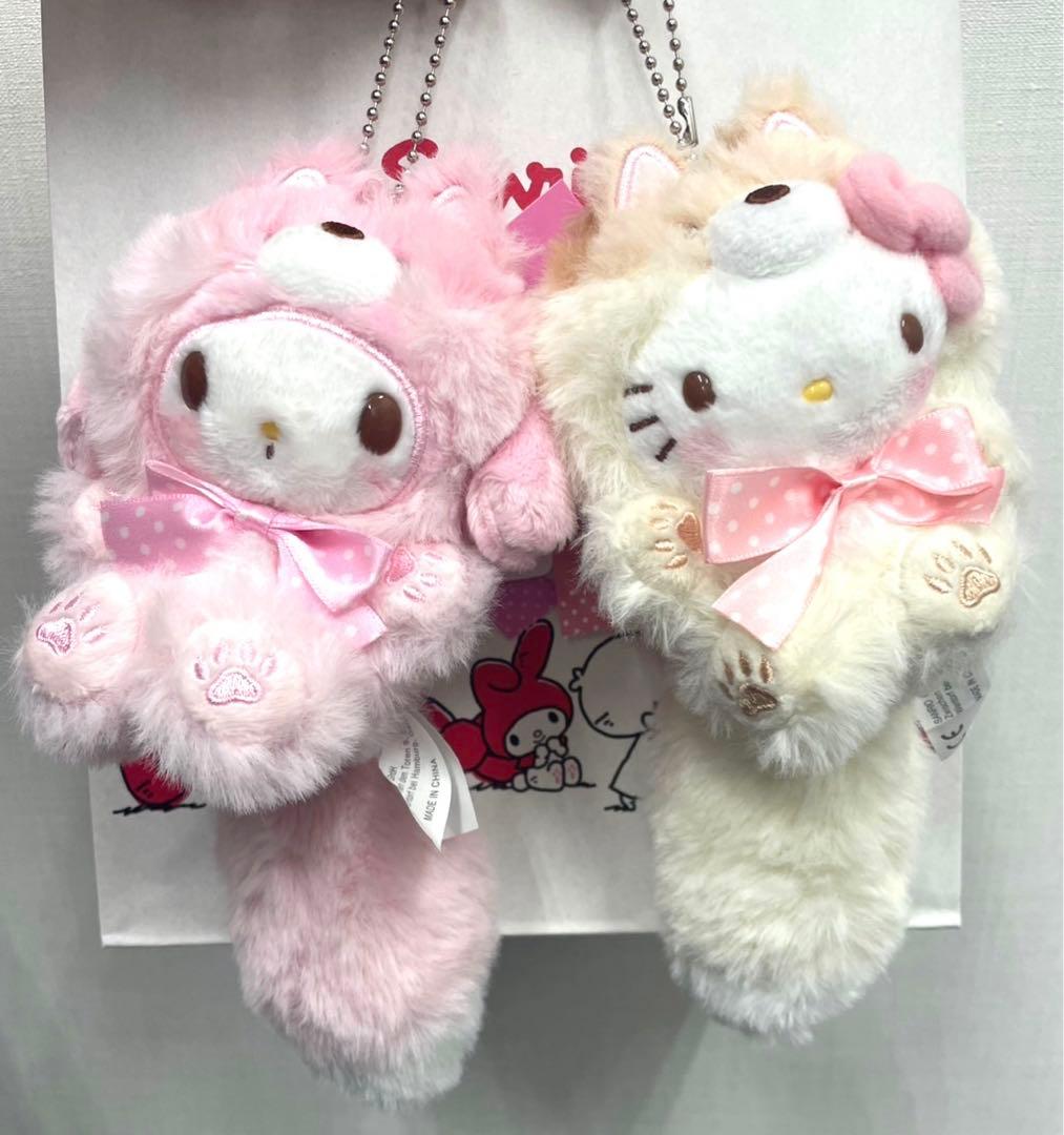 サンリオ北海道限定 キティ、マイメロディ キツネ ぬいぐるみ2点セット