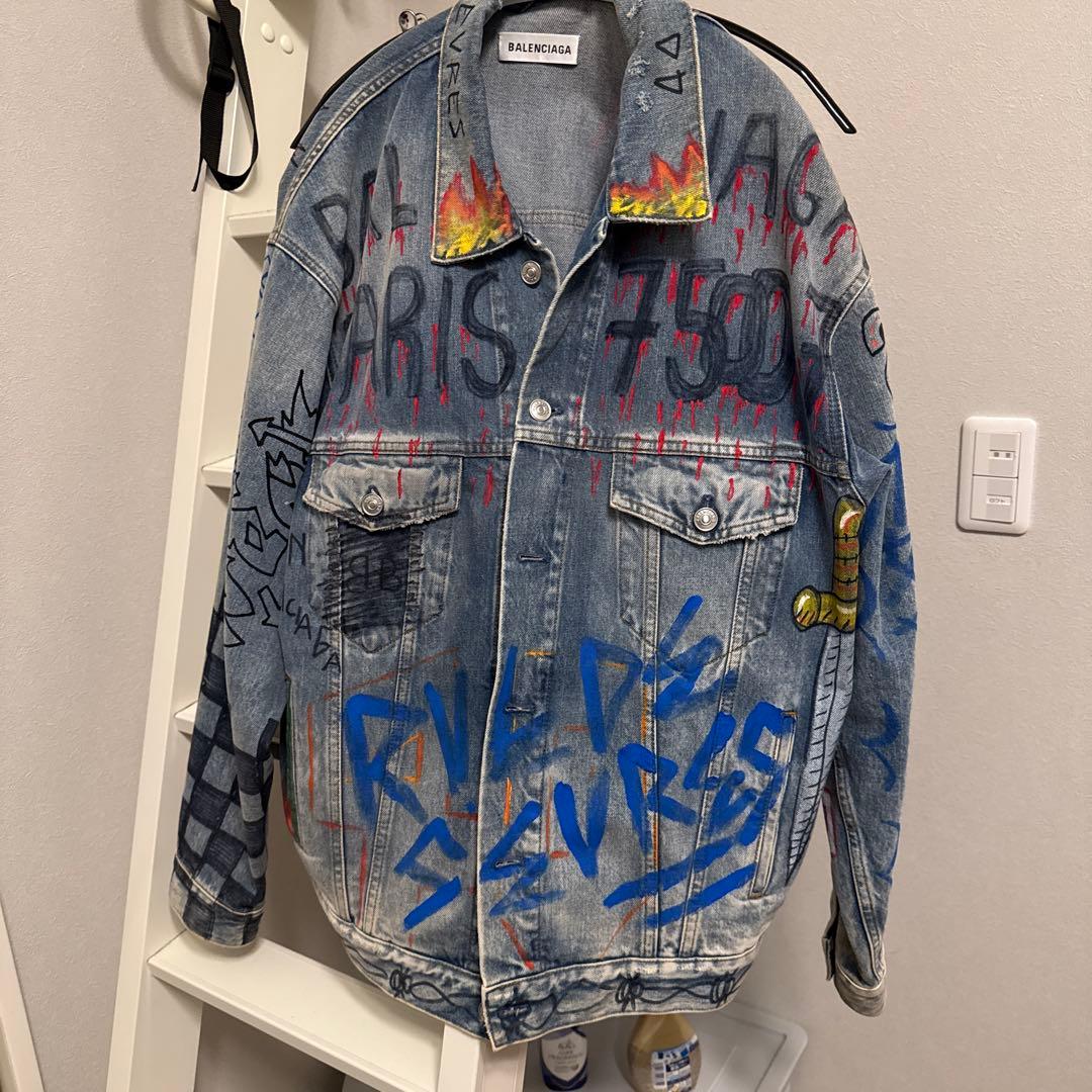 BALENCIAGA グラフィティデニムジャケット サイズ34 - メルカリ