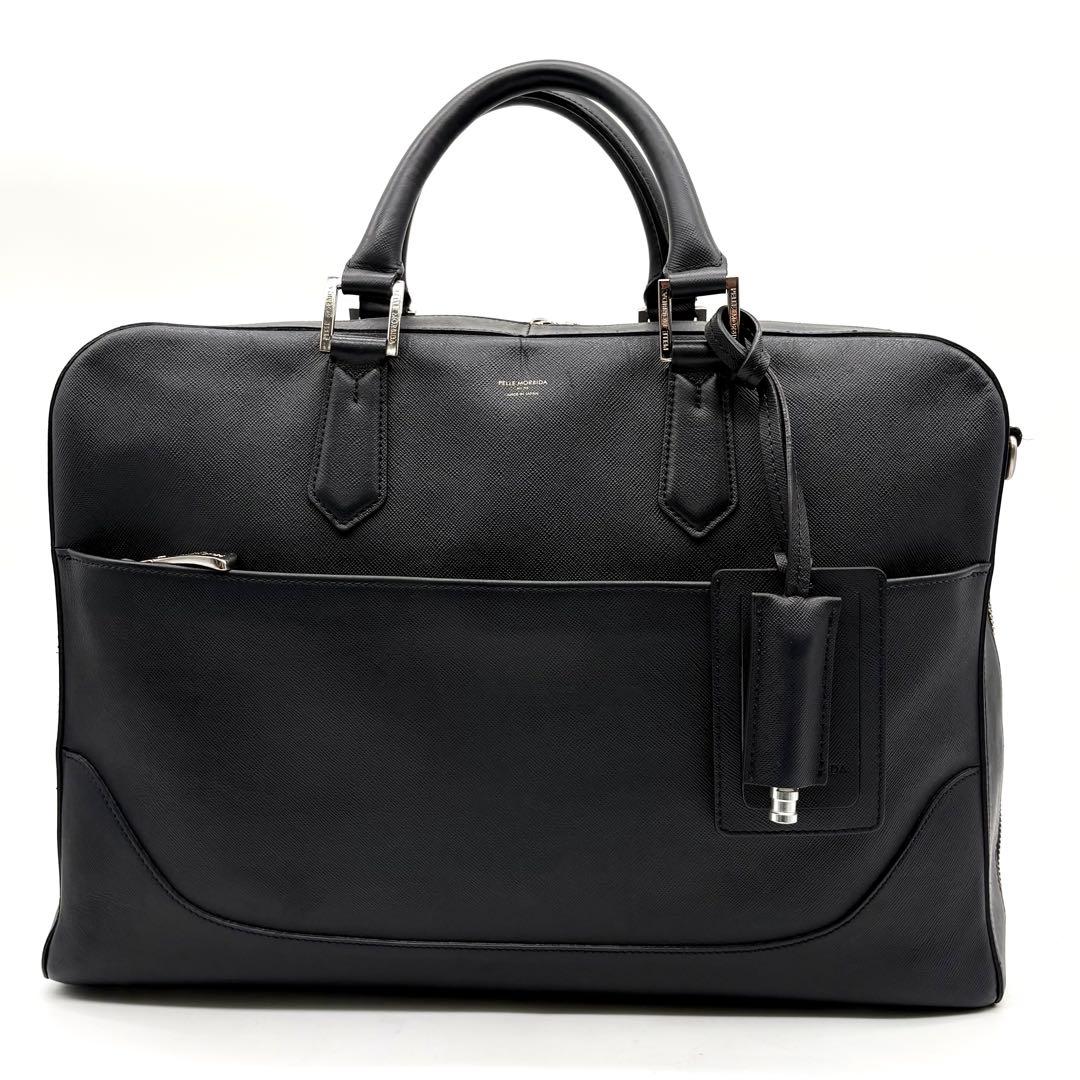 ペッレモルビダ キャピターノ 2way ビジネスバッグ レザー ネイビー