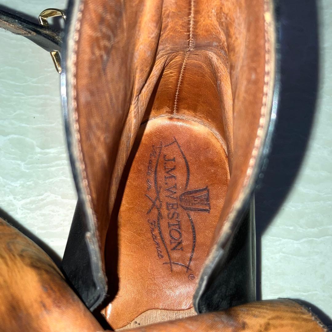 J.M.Weston　ショートブーツ　3.5D　レザー　バックル　黒