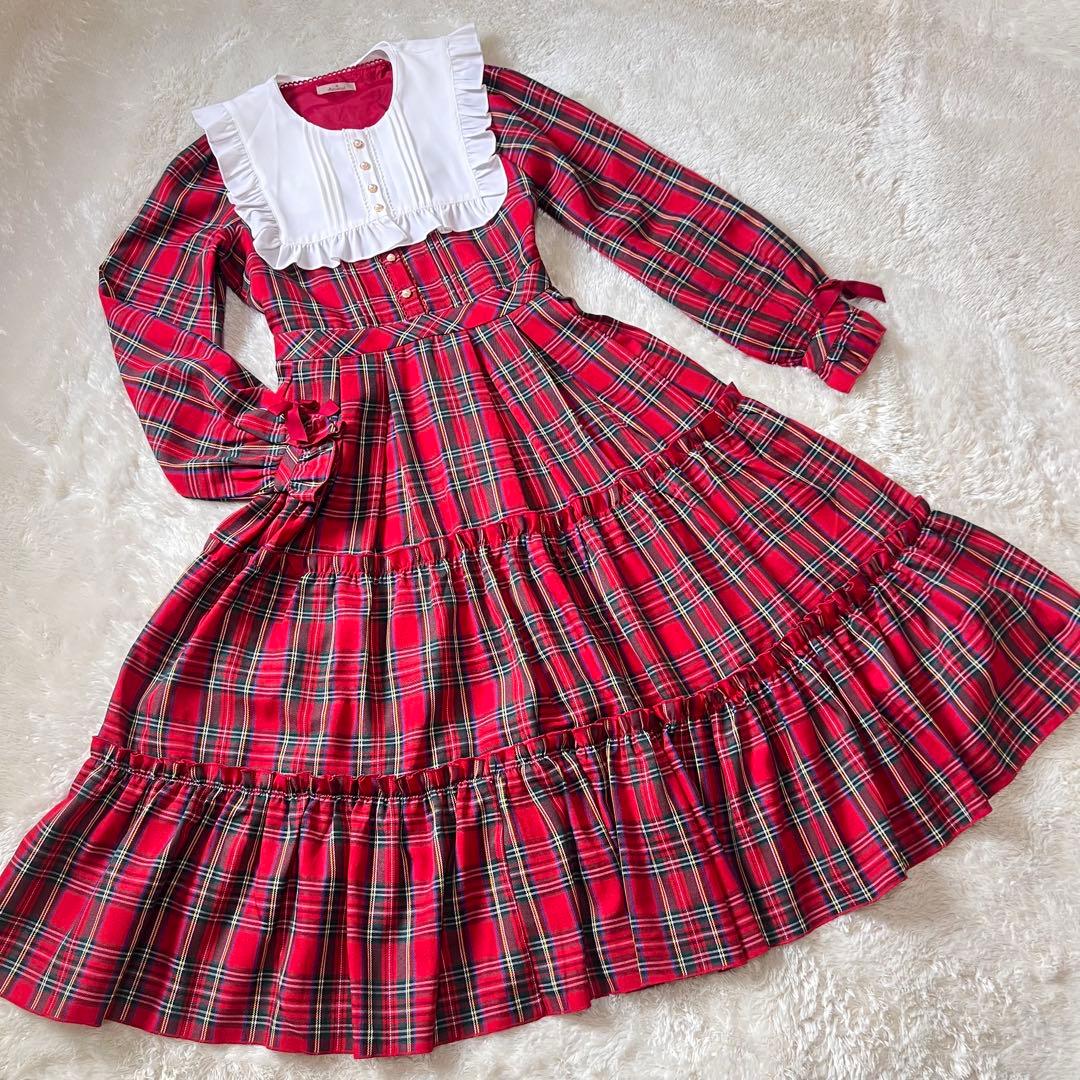 美品 Amavel Dolly Holiday チェックティアードワンピース - メルカリ