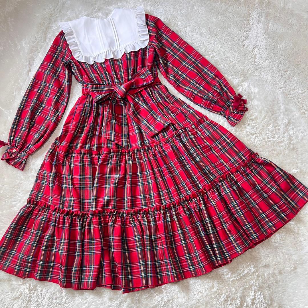 美品 Amavel Dolly Holiday チェックティアードワンピース - メルカリ