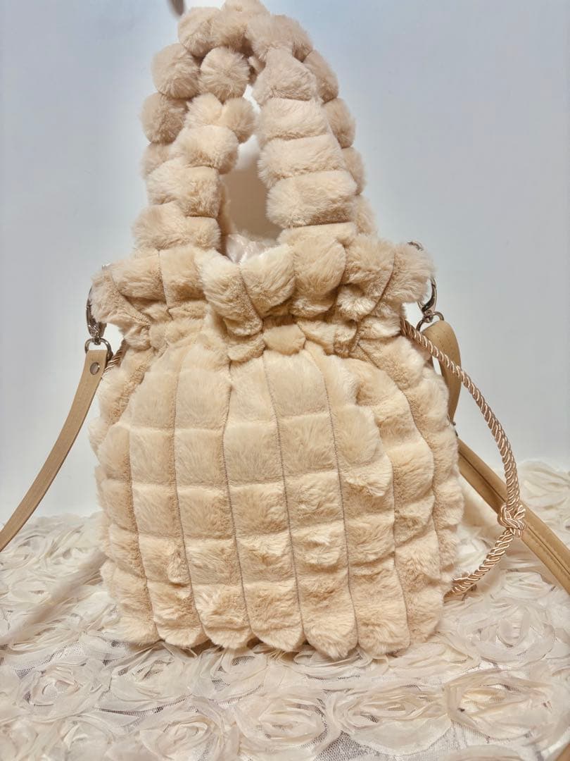 コヤンイサムチョン フワフワ巾着バッグ ショルダーバッグ