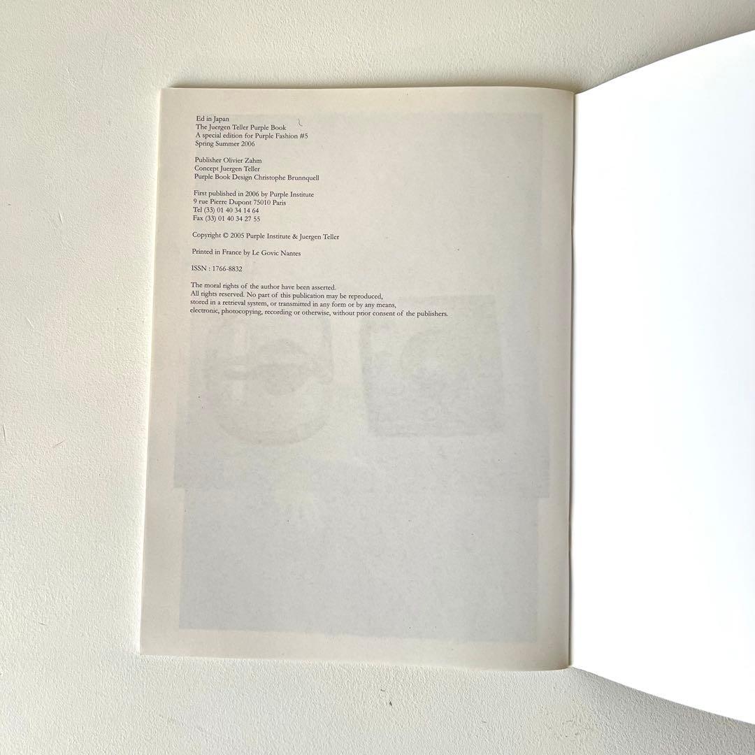美品】Juergen Teller「ed in japan」 purple - メルカリ