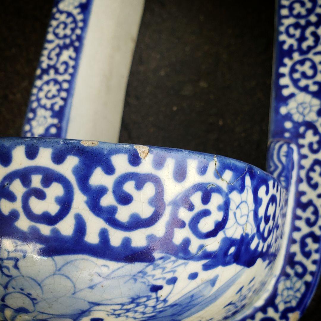 染付 便器 陶器 明治 白抜蛸唐草 古伊万里 - メルカリ