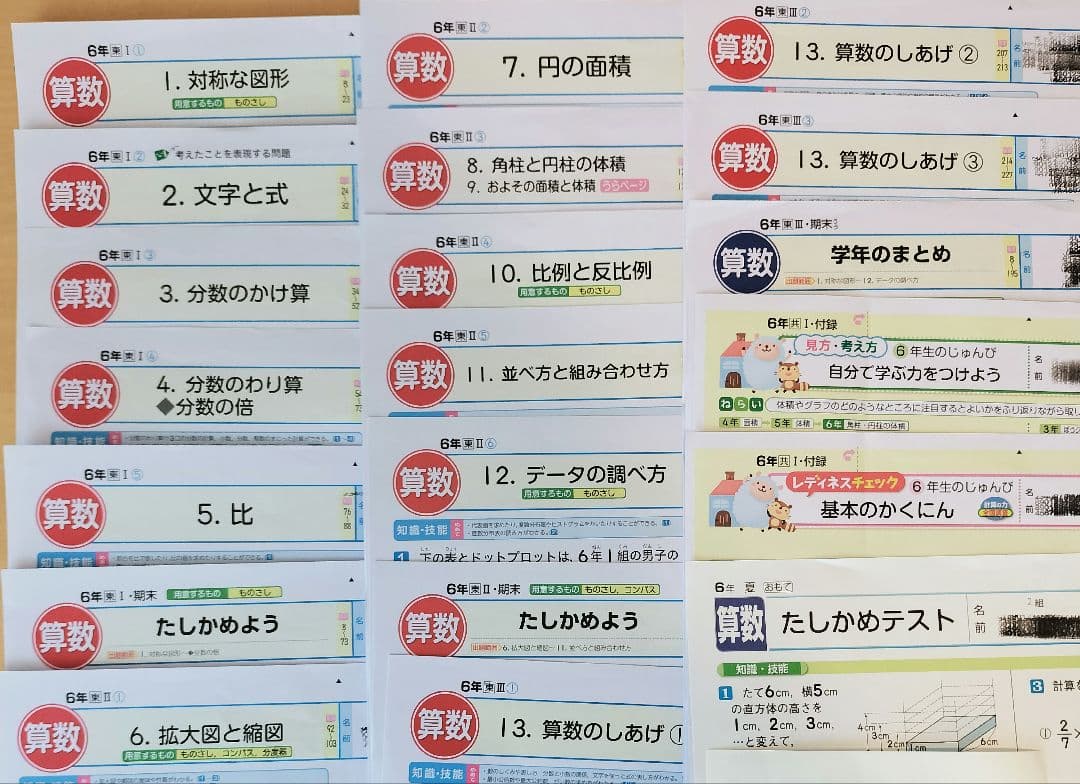 小6算数 カラーテスト20枚 令和5年度最新版 ぶんけい 東京書籍 - メルカリ
