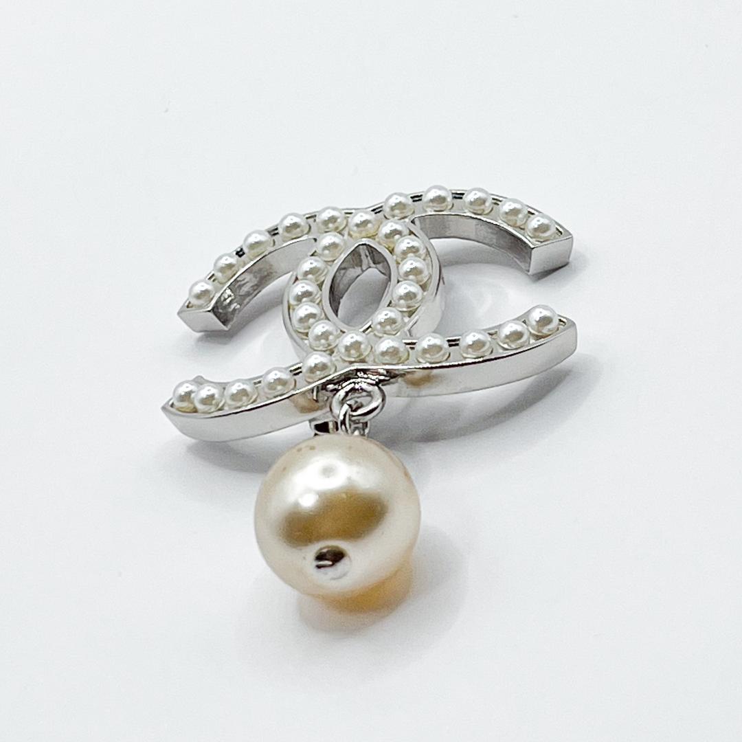 美品☆シャネル ブローチ パール シルバー ヴィンテージ ココマーク 06