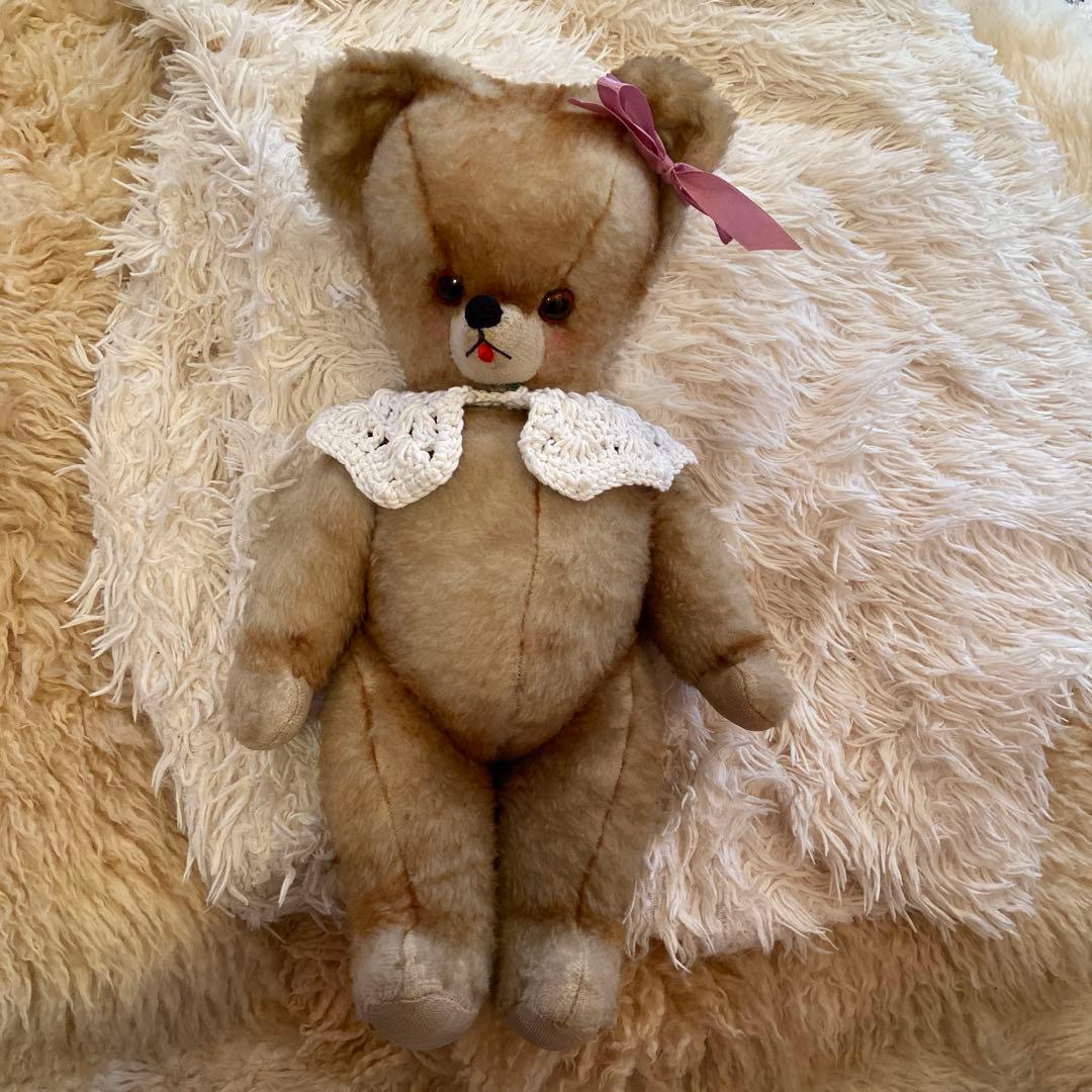 フランスアンティークベア ビンテージベア テディベア - メルカリ