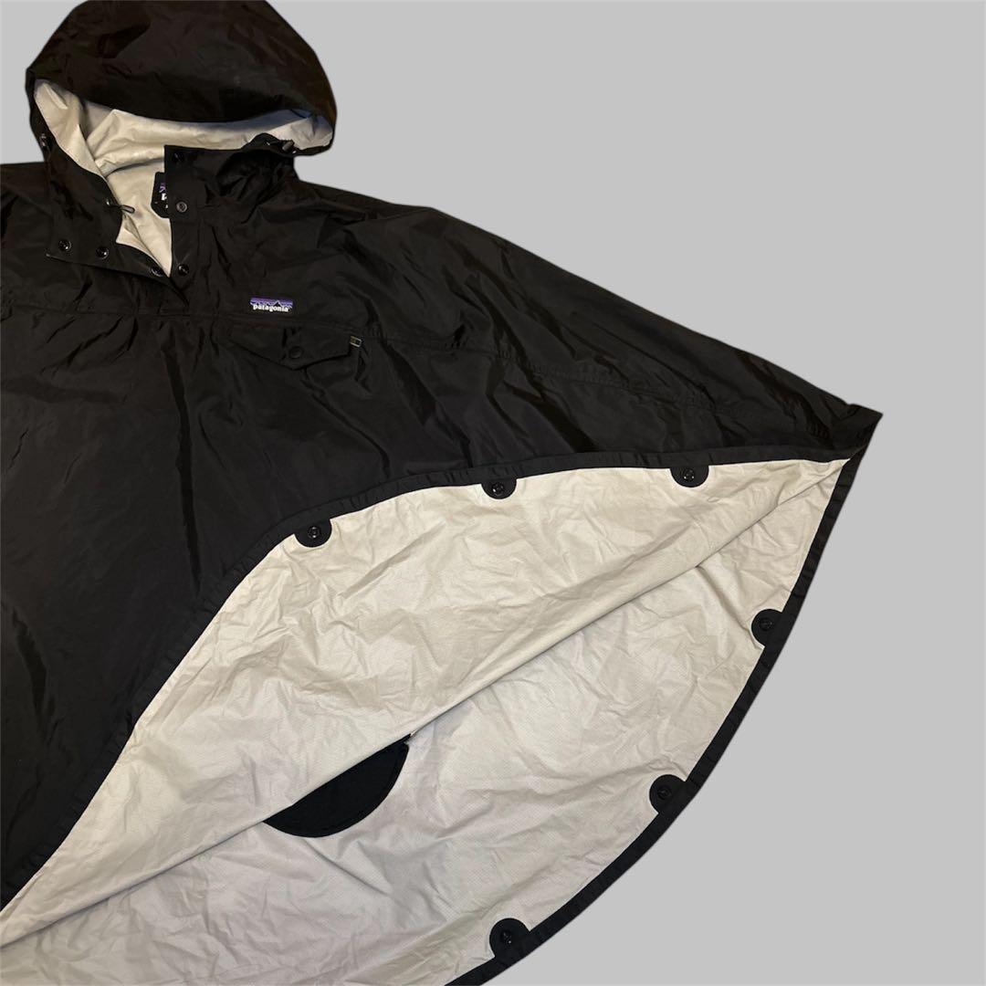 希少！パタゴニア トレントシェル レインポンチョ 黒 H2No レイン