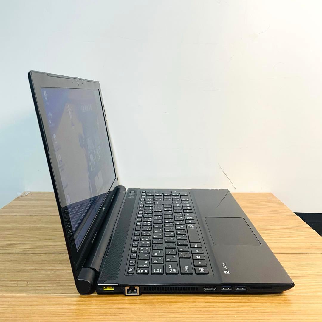 ピアノブラックNECノートパソコンwin11オフィステレワークカメラDVD