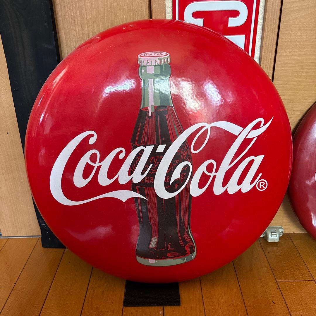 Coca-Cola 丸 看板 2個セット - メルカリ