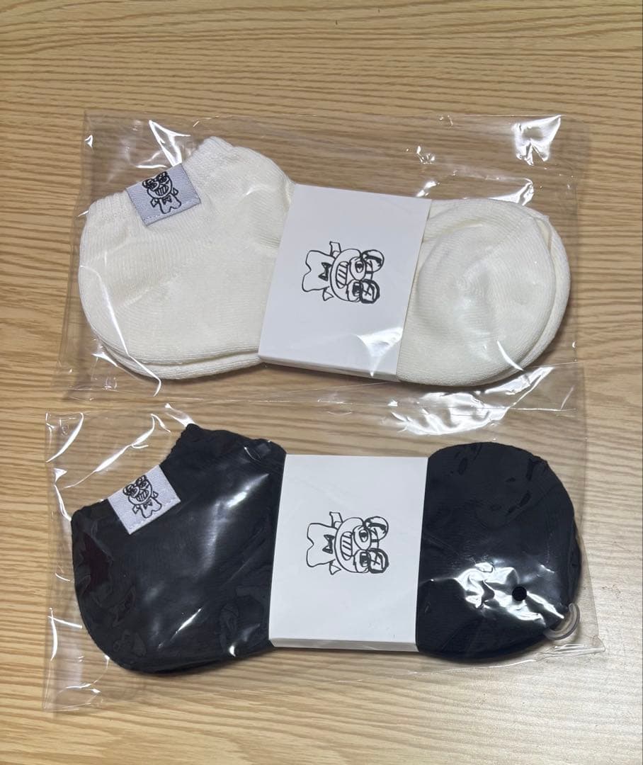 小川智大 靴下 サポーターグッズ FC 靴下 ソックス 白 黒 セット