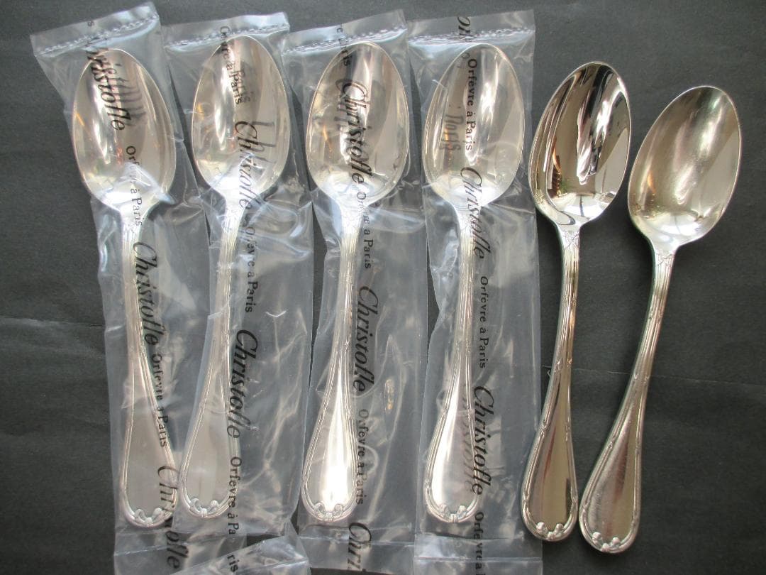 極美品☆仏蘭西高級銀器クリストフルシルバー銀P コーヒースプーン6