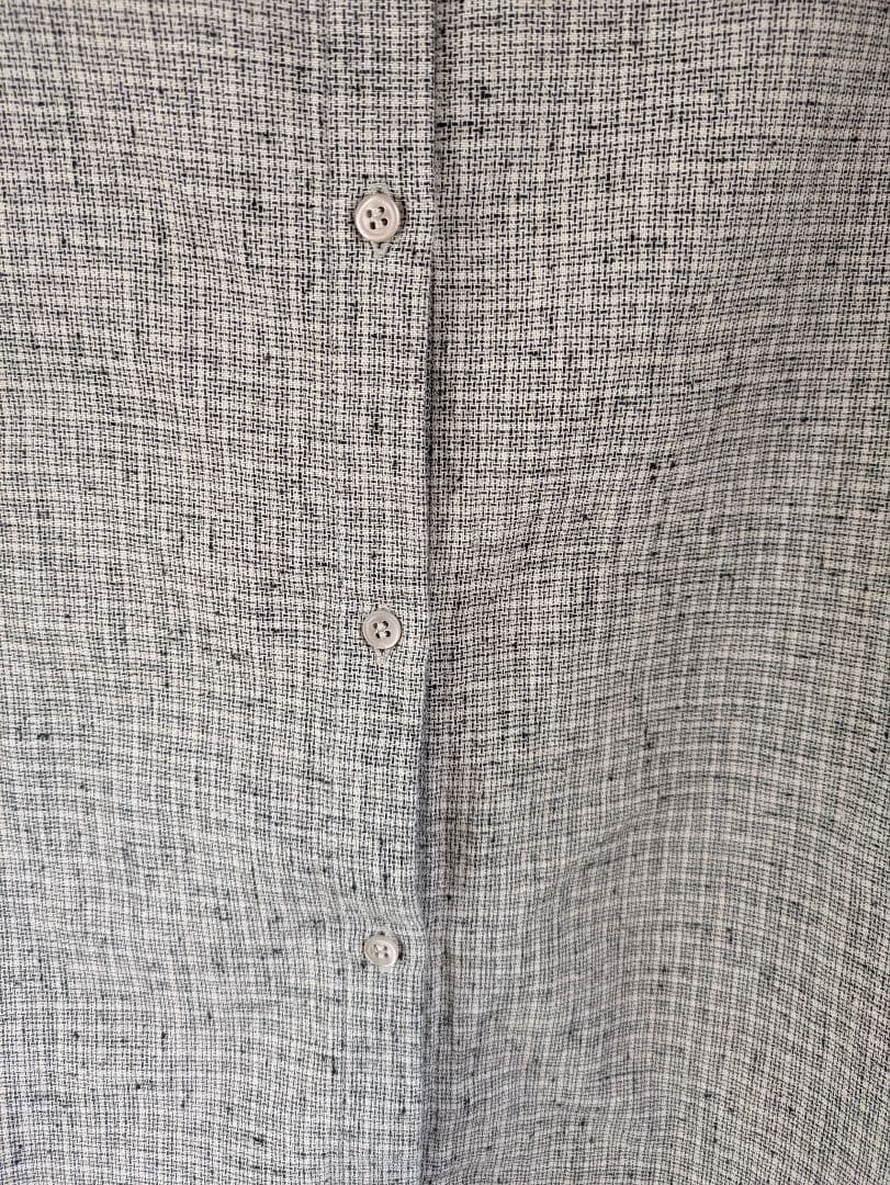 2025年 evam evaコットンリネン チェックシャツ 30,