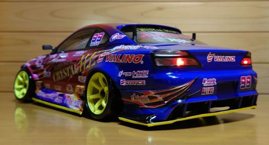 アライブフーン映画S15シルビアLEDボディ＆ヨコモドリパケ2WDフル